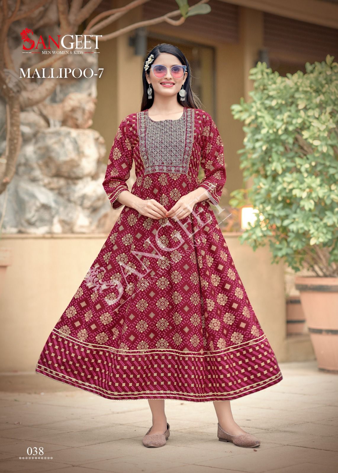 Sangeet Mallipoo 7 Anarkali Kurti Catalog